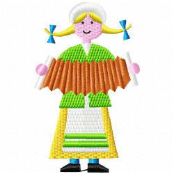 Characters Embroidery Design 9 Characters Embroidery Design 9